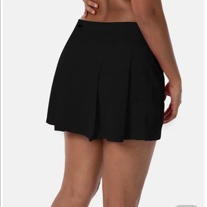 NWT Halara Everyday 2-in-1 Back Pocket Plus Side Pocket Tennis Skirt Black XS